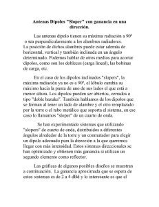 Antenas Dipolos "Sloper" con ganancia en una dirección