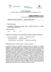 la proyección profesional del proyecto artístico. capacitación