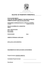 Solicitud de transporte terrestre plantilla