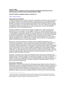 En la Argentina, cuya matriz energética depende
