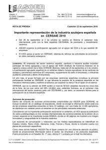 97 empresas cerámicas españolas participan en CERSAIE
