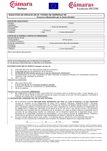 solicitud de espacio en el vivero de empresas