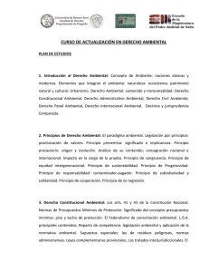 CURSO DE ACTUALIZACIÓN EN DERECHO AMBIENTAL