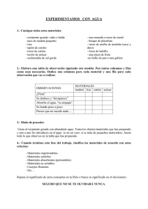 EXPERIMENTAMOS CON AGUA