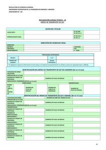 16. Declaración Jurada De Medio de Transporte de GLP.