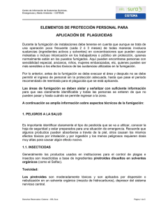 ELEMENTOS DE PROTECCIÓN PERSONAL PARA APLICACIÓN DE  PLAGUICIDAS