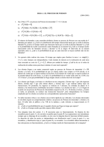 HOJA 1: EL PROCESO DE POISSON