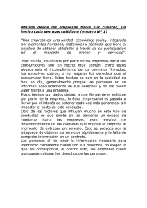 Abusos desde las empresas hacia sus clientes, un - U
