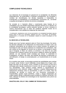 COMPLEJIDAD TECNOLOGICA