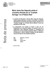"Cuarteto Iturriaga" en el Palacio Real