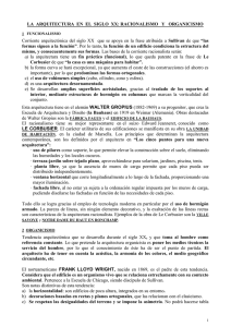 LA ARQUITECTURA EN EL SIGLO XX