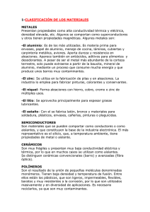 1-CLASIFICACIÓN DE LOS MATERIALES