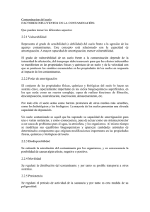 Contaminacion del suelo FACTORES INFLUYENTES EN LA CONTAMINACIÓN: