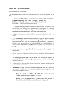 Guía de estilo y presentación de papers