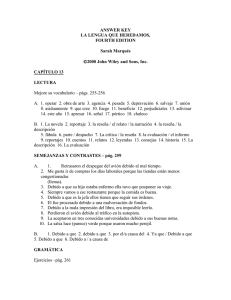 ANSWER KEY LA LENGUA QUE HEREDAMOS, FOURTH EDITION