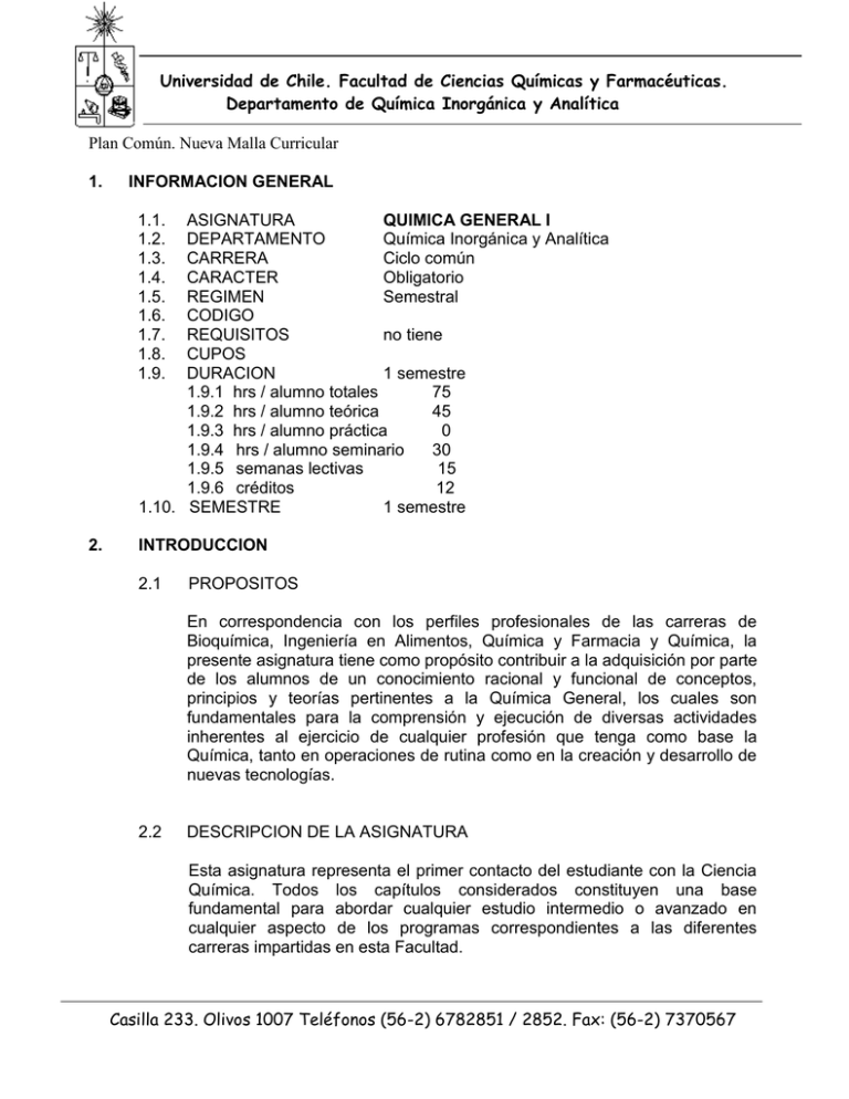 Química General Universidad de Chile