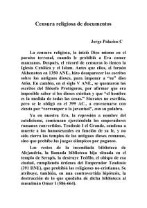 Censura religiosa de documentos