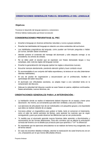 orientaciones generales para el desarrollo del lenguaje