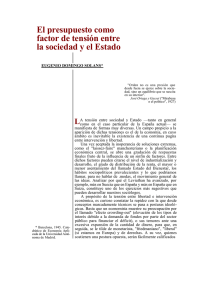 El presupuesto como factor de tensión entre la sociedad y el Estado