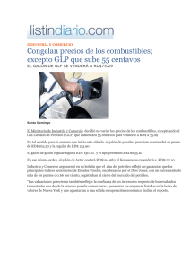 INDUSTRIA Y COMERCIO Congelan precios de los combustibles