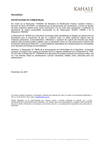 Exportación de combustibles.
