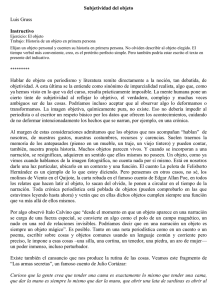 Subjetividad del objeto