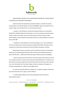 Características técnicas.