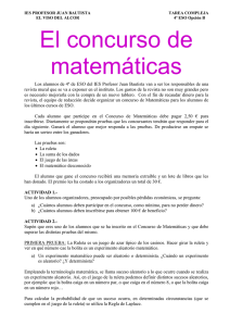 EL CONCURSO DE MATEMÁTICAS - IES Profesor Juan Bautista