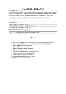 TALLER DE LIDERAZGO