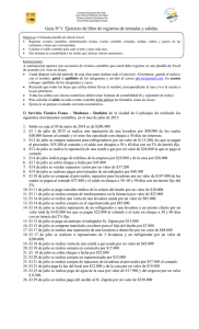 Libro de registros de entradas y salidas de dinero