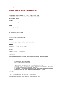 Permiso para la Colocación de Anuncios.