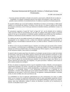 Panorama internacional del desarrollo artístico y cultural para