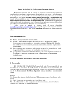 Pauta De Análisis De Un Encuentro Paciente-Alumno