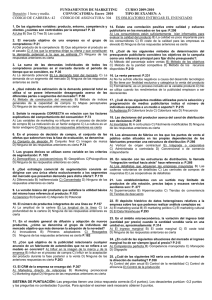 FUNDAMENTOS DE MARKETING        ... CONVOCATORIA Enero  2010        ...