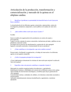 Articulación de la producción, transformación y comercialización de