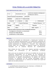 FICHA TÉCNICA DE LA ACCIÓN FORMATIVA