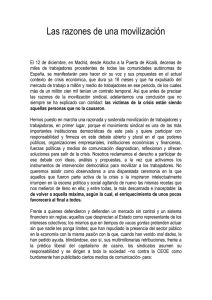 Las razones de una movilización
