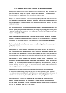 3)¿Qué queremos decir cuando hablamos de Derechos Humanos