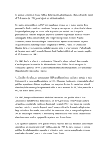 El primer Ministro de Salud Pública de la Nación, el santiagueño