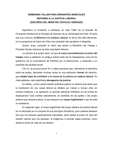 SALUDO DEL MINISTRO