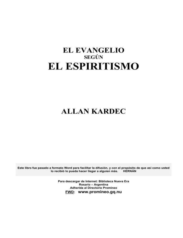 Kardec Allan El Evangelio Seg N El Espiritismo