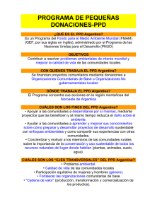 PROGRAMA DE PEQUEÑAS DONACIONES-PPD