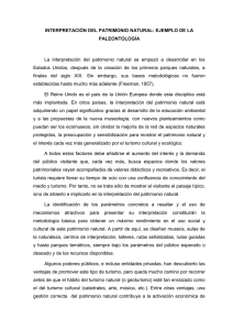 Interpretación del Patrimonio Natural: Paleontología