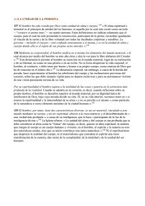 A) LA UNIDAD DE LA PERSONA - Dottrina Sociale della Chiesa