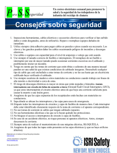 Consejos sobre seguridad eléct Inspeccione herramientas, cables