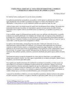 UNIDOS POR EL DERECHO AL VOTO, PERO DIVIDIDOS POR LA
