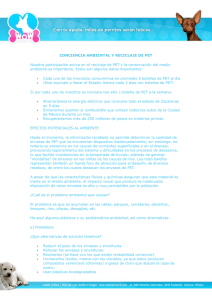 CONCIENCIA AMBIENTAL Y RECICLAJE DE PET