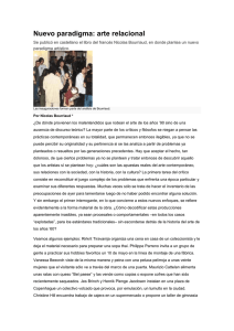 Nuevo paradigma: arte relacional