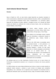 José Antonio Berzal Pascual: Biografía de un Pianista