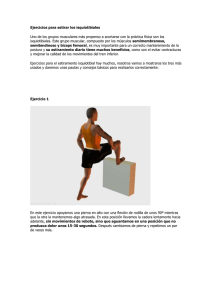 Ejercicios para estirar los isquiotibiales